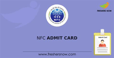 nfc gov in admit card|भारत सरकार / Government of India ऊजा E .